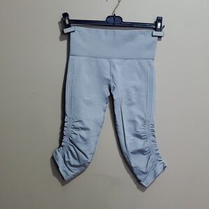 Lululemon in the flow crop grey leggings size 4